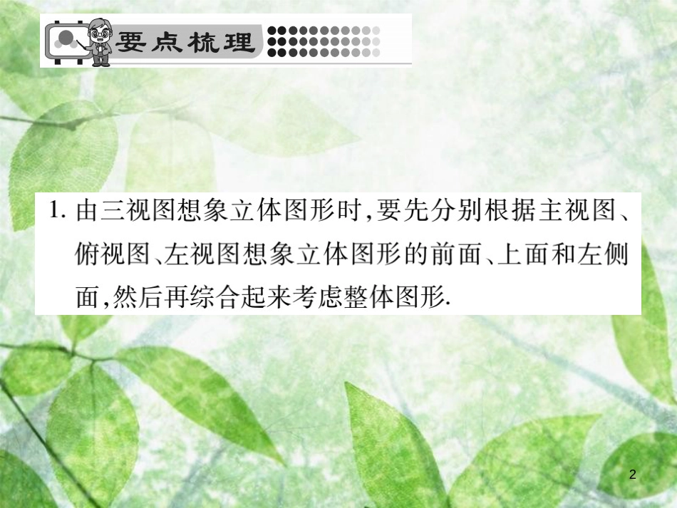 七年级数学上册 第4章 图形的初步认识 4.2.2 由视图到立体图形优质课件 （新版）华东师大版_第2页