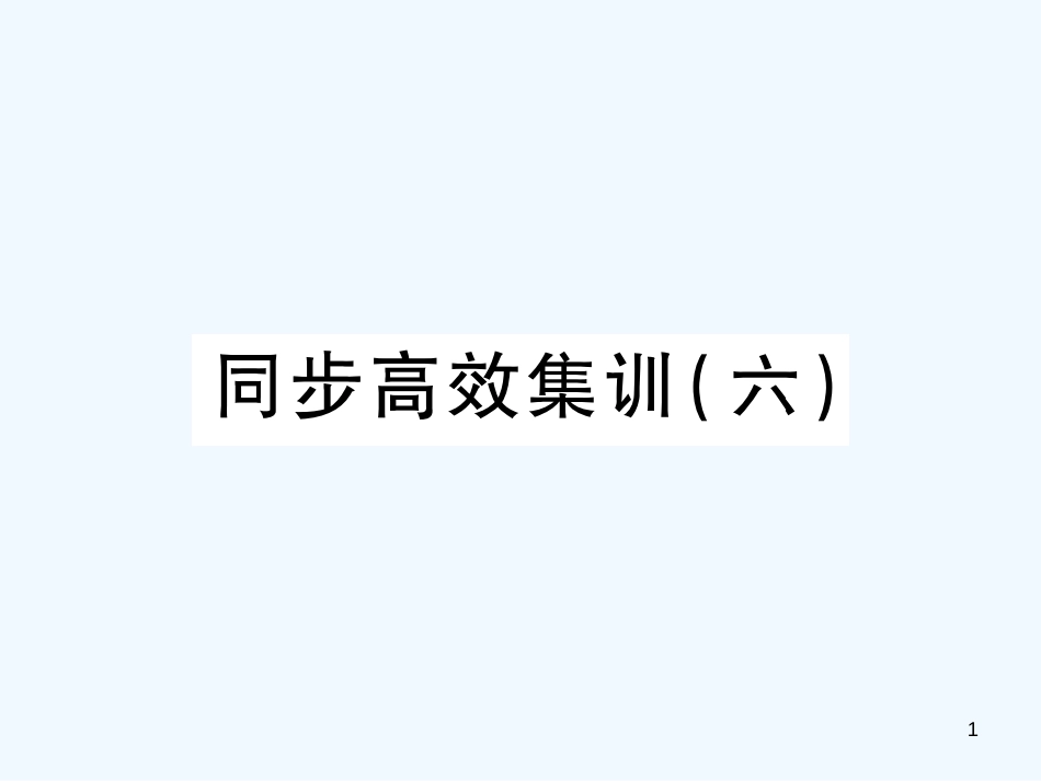 （江西专用）2018年中考地理 同步高效集训（六）优质课件_第1页