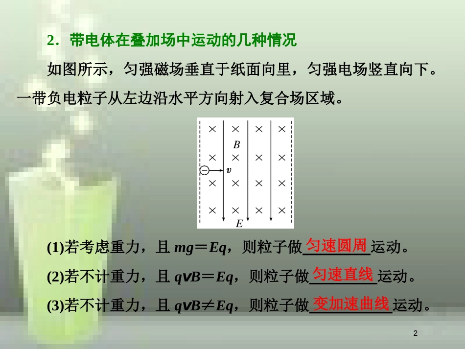 （新课标）高考物理总复习 第九章 磁场 第55课时 带电粒子在叠加场中的运动（重点突破课）优质课件_第2页