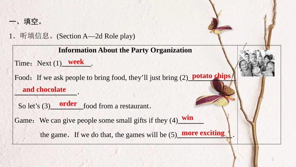八年级英语上册 Unit 10 If you go to the party you’ll have a great time Part 2 Section A（课后）课件 （新版）人教新目标版[共16页][共16页]_第2页