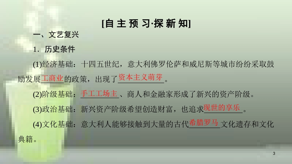 高中历史 第二单元 西方人文精神的起源及其发展 第6课 文艺复兴和宗教改革优质课件 新人教版必修3_第3页