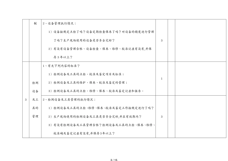 IQ供应商过程产品监督检查表_第3页