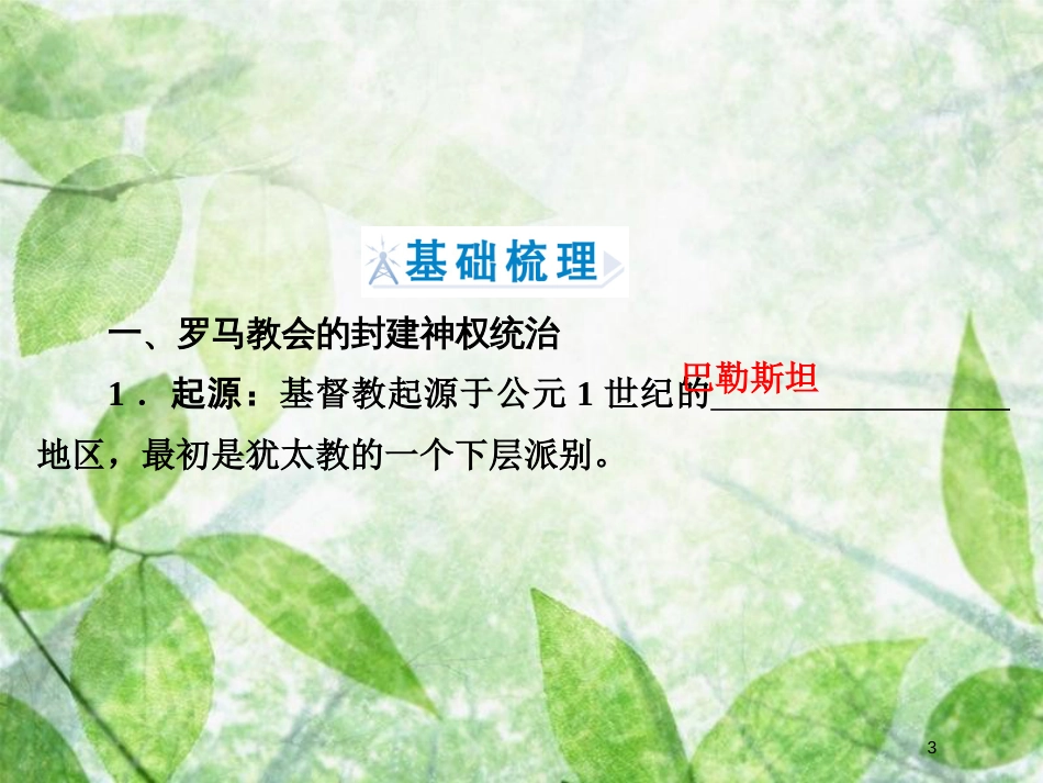 高中历史 第五章 欧洲宗教改革 5.1 欧洲宗教改革的历史背景优质课件 北师大版选修1_第3页