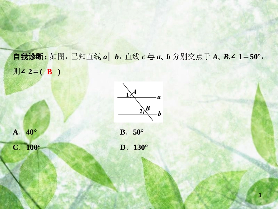 七年级数学上册 第5章 相交线与平行线 5.2.3 平行线的性质优质课件 （新版）华东师大版_第3页