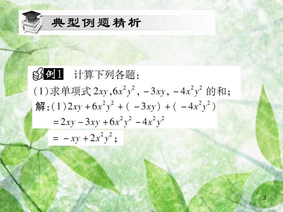 七年级数学上册 第二章 整式的加减 2.2 整式的加减（第3课时）讲解优质课件 （新版）新人教版_第3页