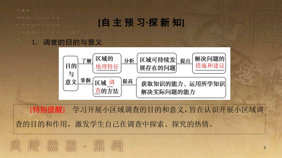 高中地理 第二单元 走可持续发展之路 单元活动 学会小区域调查优质课件 鲁教版必修3_第3页