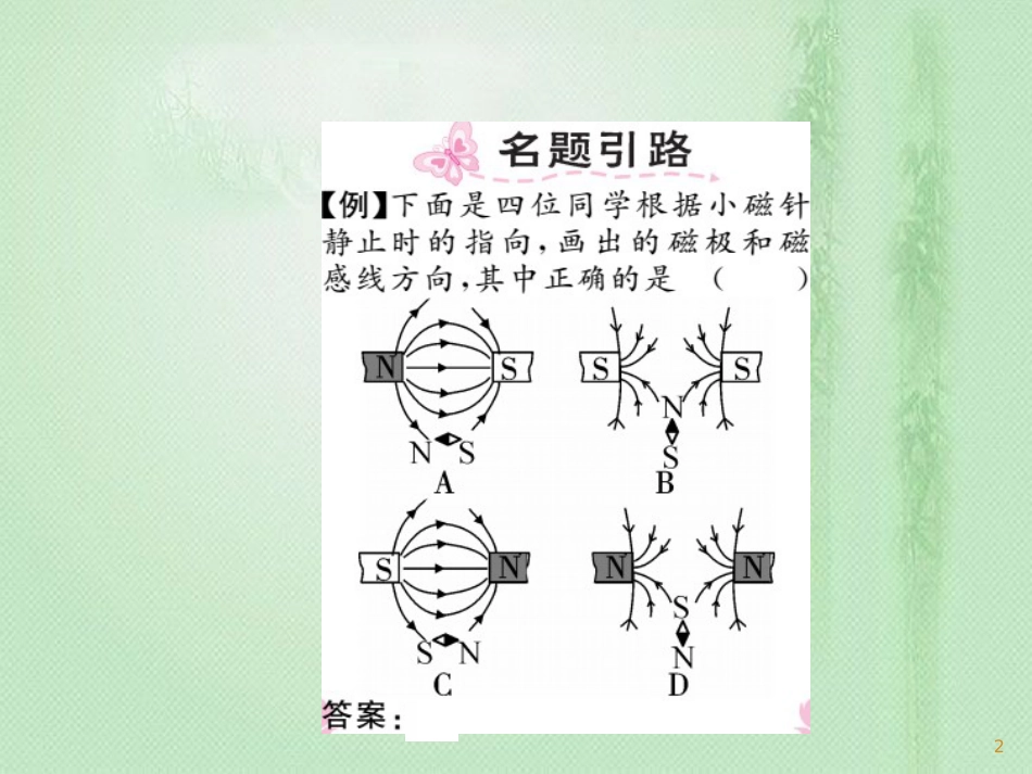 九年级物理上册 第7章 1 磁现象习题优质课件 （新版）教科版_第2页