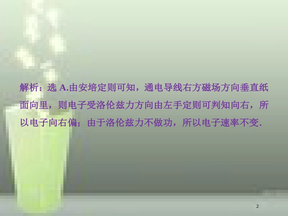 （新课标）高考物理一轮复习 第九章 磁场 第二节 磁场对运动电荷的作用随堂达标巩固落实优质课件_第2页