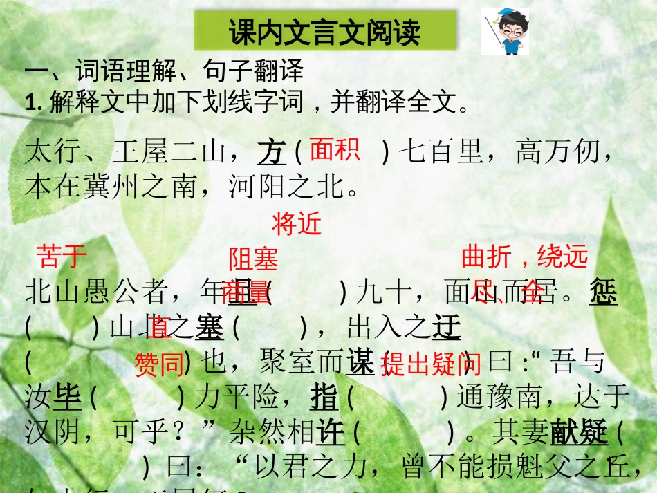 八年级语文上册 第六单元 22愚公移山优质课件 新人教版_第2页