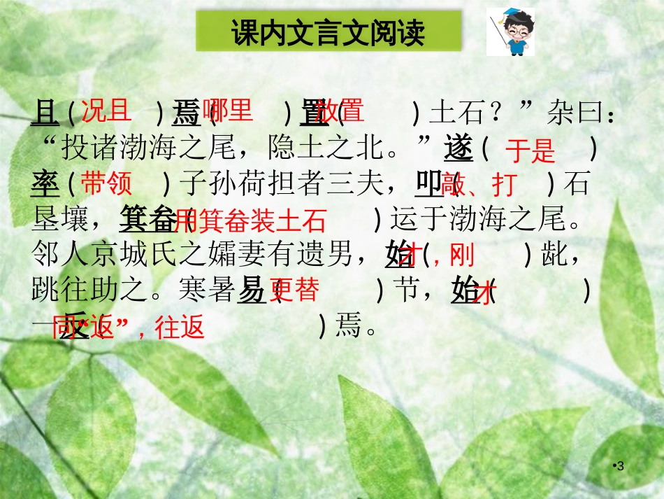八年级语文上册 第六单元 22愚公移山优质课件 新人教版_第3页