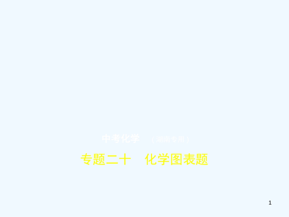 （湖南专用）2019年中考化学复习 专题二十 化学图表题（试卷部分）优质课件_第1页