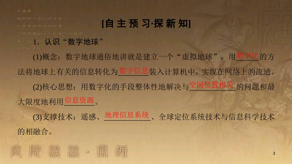 高中地理 第三单元 区域资源、环境与可持续发展 单元活动 走进“数字地球”优质课件 鲁教版必修3_第3页