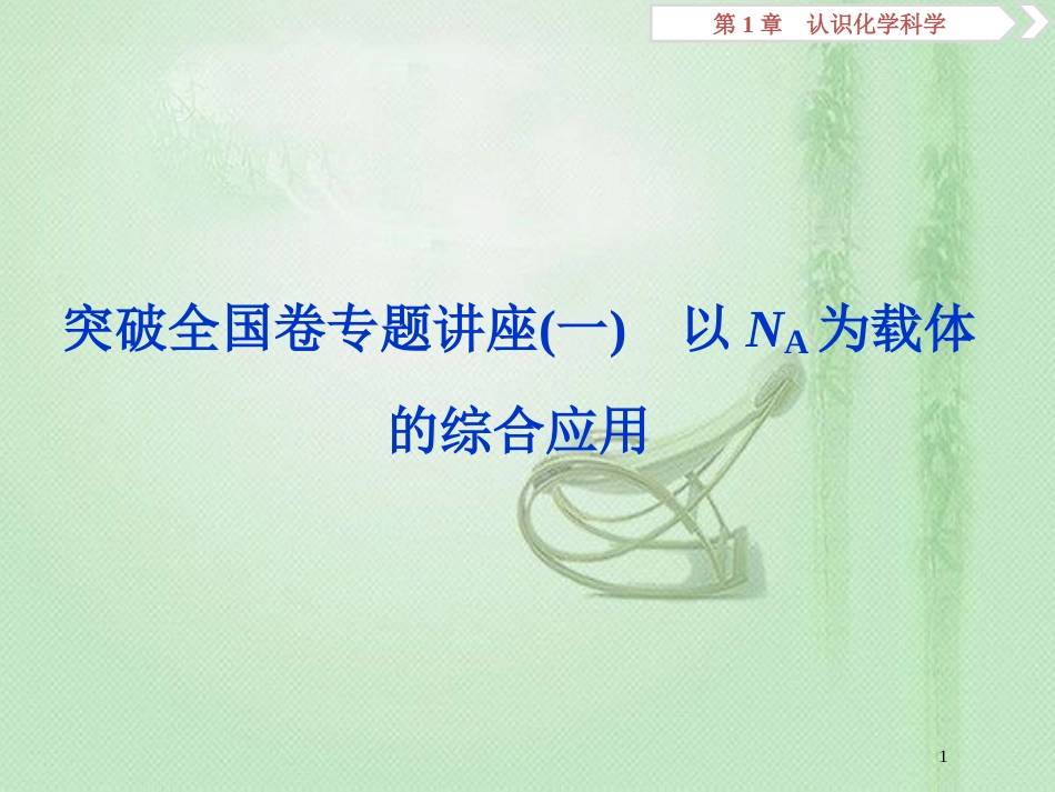 高考化学一轮复习 第1章 认识化学科学突破全国卷专题讲座（一）优质课件 鲁科版_第1页