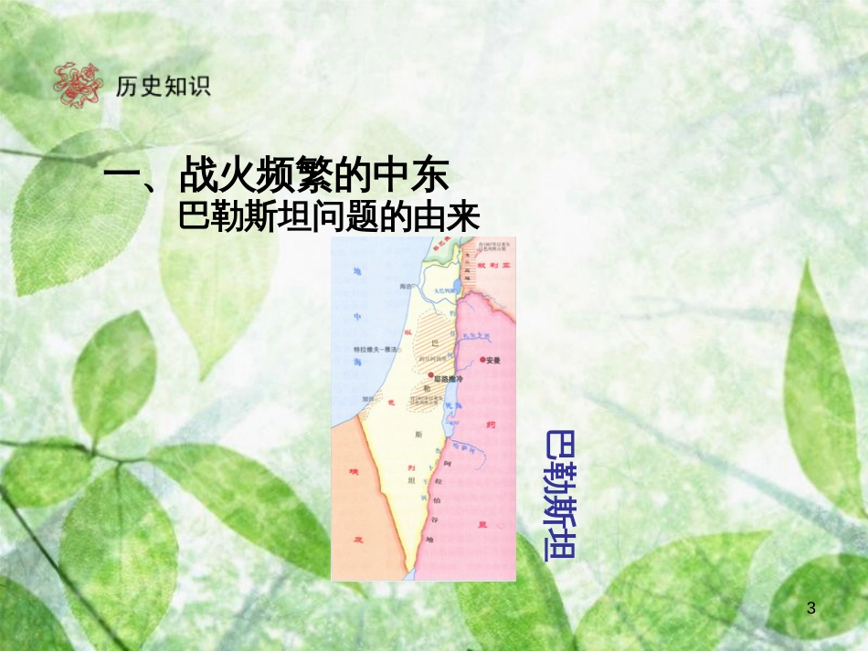 九年级历史下册 第6单元 亚非拉国家的独立和振兴 13 动荡的中东地区优质课件 新人教版_第3页