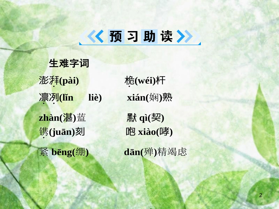 八年级语文上册 第一单元 4 一着惊海天——目击我国航母舰载战斗机首架次成功着舰优质课件 新人教版[共28页]_第2页