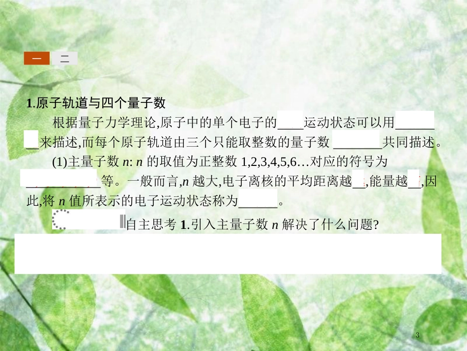 高中化学 第1章 原子结构 1.1.2 量子力学对原子核外电子运动状态的描述优质课件 鲁科版选修3_第3页