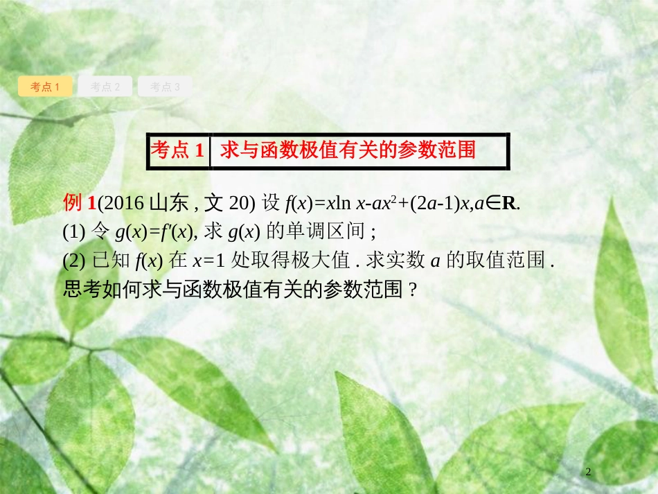 高考数学一轮复习 第三章 导数及其应用 3.3 导数的综合应用优质课件 文 北师大版_第2页