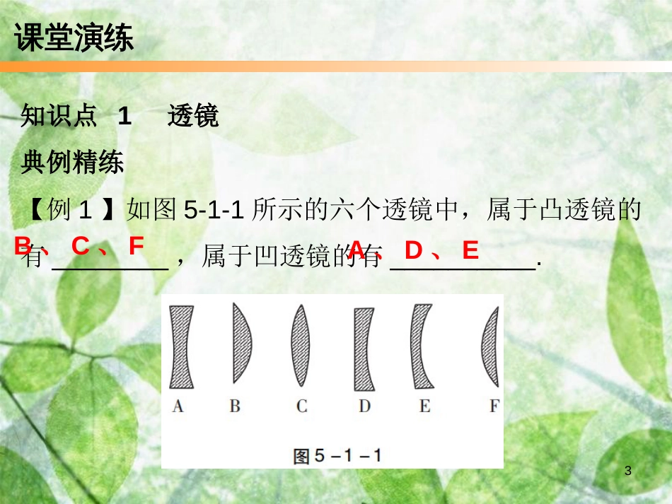 2018年八年级物理上册 第五章 第1节 透镜习题优质课件 （新版）新人教版_第3页