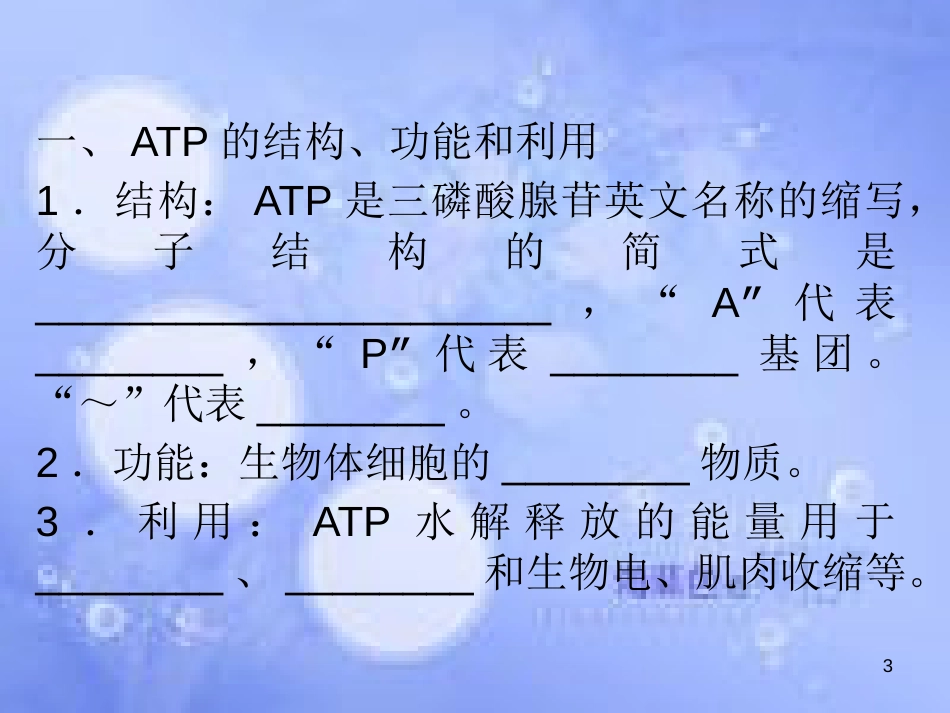 高三生物一轮复习 第五章 ATP的主要来源──细胞呼吸（第2课时）精品课件（必修3）_第3页