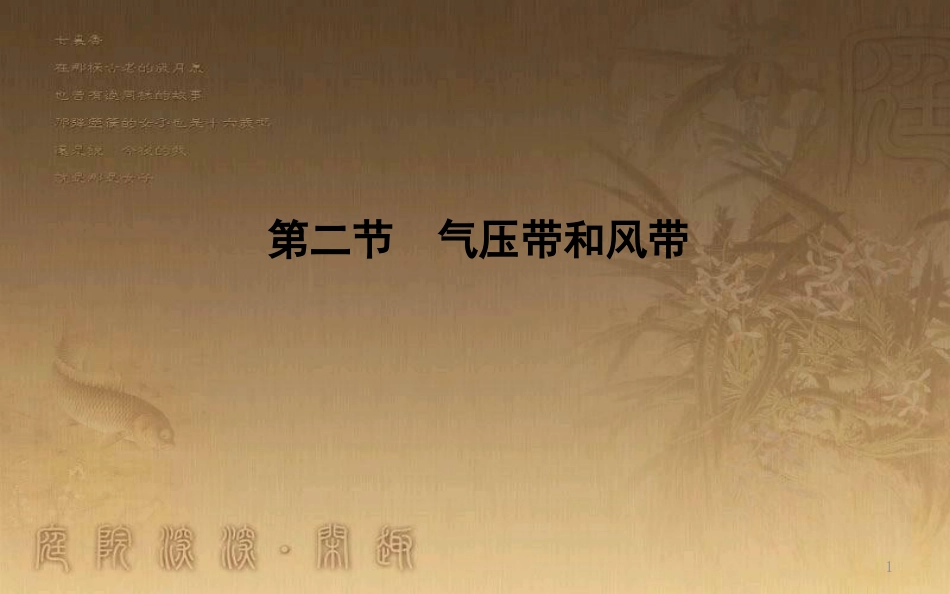 高中地理 第二章 地球上的大气 第二节 气压带和风带优质课件 新人教版必修1_第1页