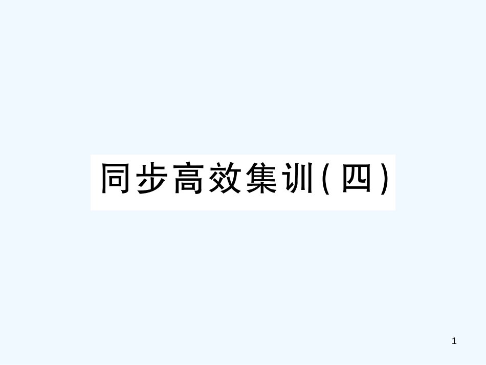 （江西专用）2018年中考地理 同步高效集训（四）优质课件_第1页