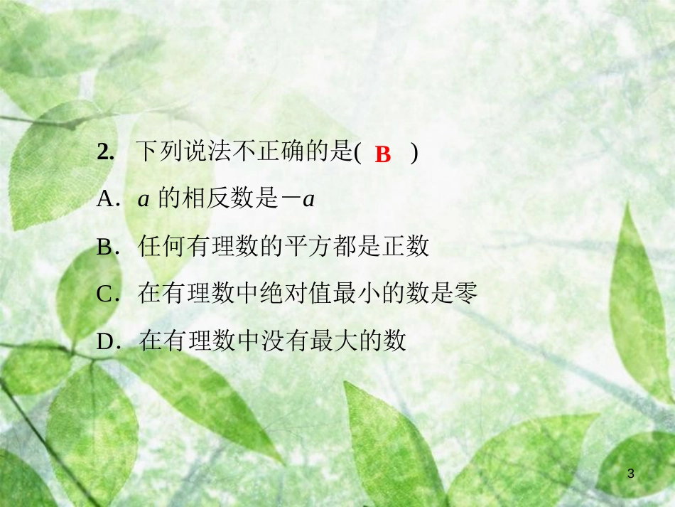 七年级数学上册 第2章《有理数》测试卷优质课件 （新版）华东师大版_第3页