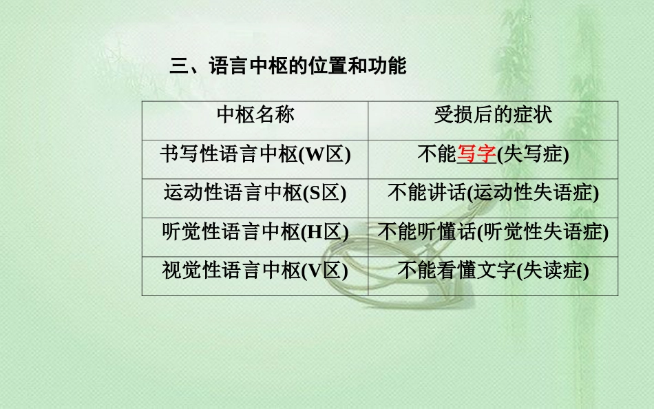 高中生物学业水平复习 专题十三 生物生命活动的调节 考点3 人脑的高级功能优质课件_第3页
