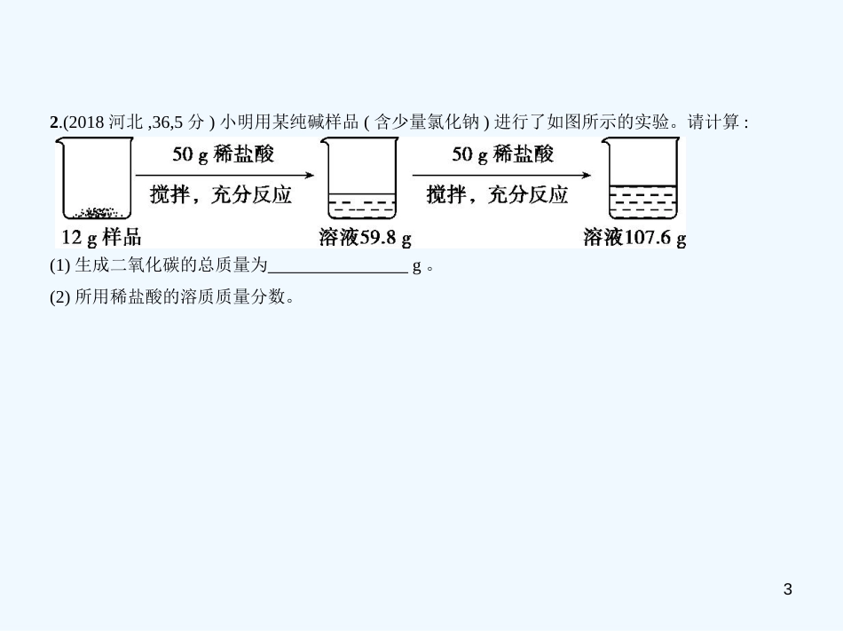 （河北专版）2019年中考化学复习 专题六 盐 化学肥料（试卷部分）优质课件_第3页