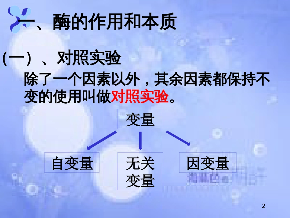 福建省寿宁县高中生物 第五章 降低化学反应活化能的酶课件 新人教版必修1_第2页