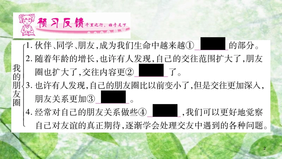七年级道德与法治上册 第二单元 友谊的天空 第4课 友谊与成长同行 第1框 和朋友在一起优质课件 新人教版_第2页