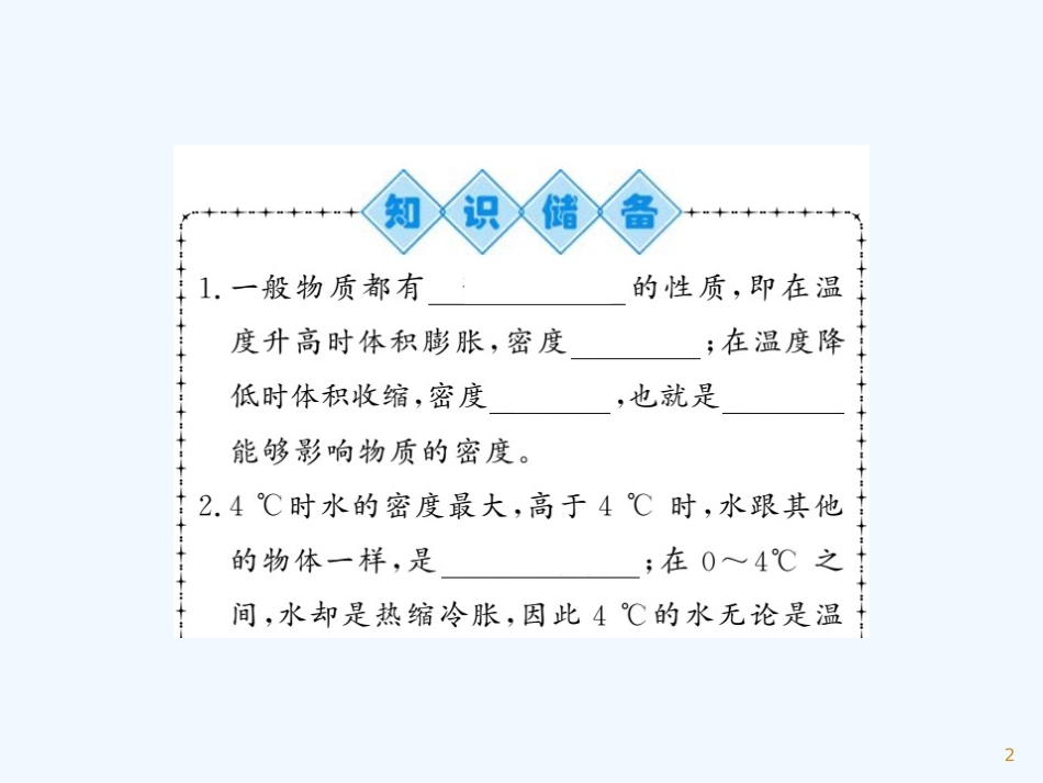 （湖北专用）八年级物理上册 第六章 第4节 密度与社会生活习题优质课件 （新版）新人教版_第2页