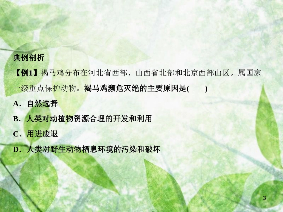 八年级生物上册 第6单元 第3章 保护生物的多样性习题优质课件 （新版）新人教版_第3页