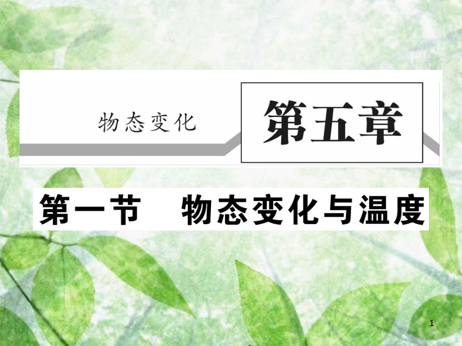 八年级物理上册 第五章 第1节 物态变化与温度习题优质课件 （新版）教科版_第1页