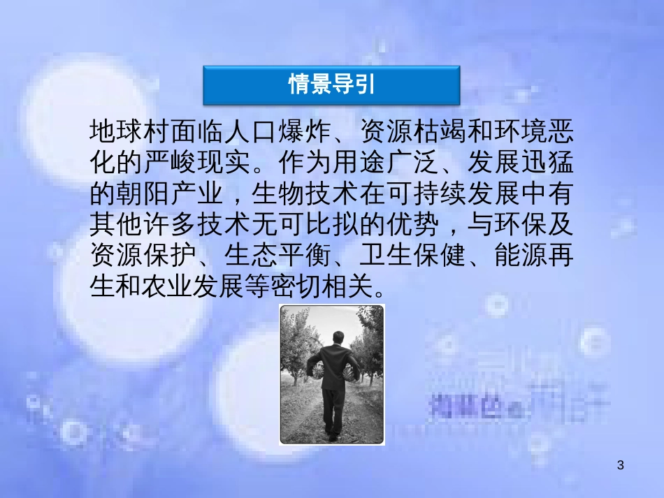 高中生物 第四章 生物技术的安全性和伦理问题 第二节 现代生物技术对人类社会的总体影响课件 浙科版选修3_第3页