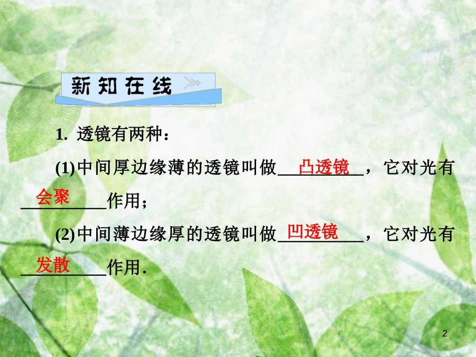 八年级物理全册 第四章 第五节 科学探究：凸透镜成像（第1课时 透镜）优质课件 （新版）沪科版[共23页]_第2页