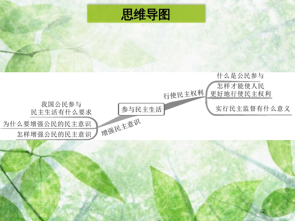 九年级道德与法治上册 第二单元 民主与法治 第三课 追求民主价值 第2框 参与民主生活优质课件 新人教版 (2)_第2页