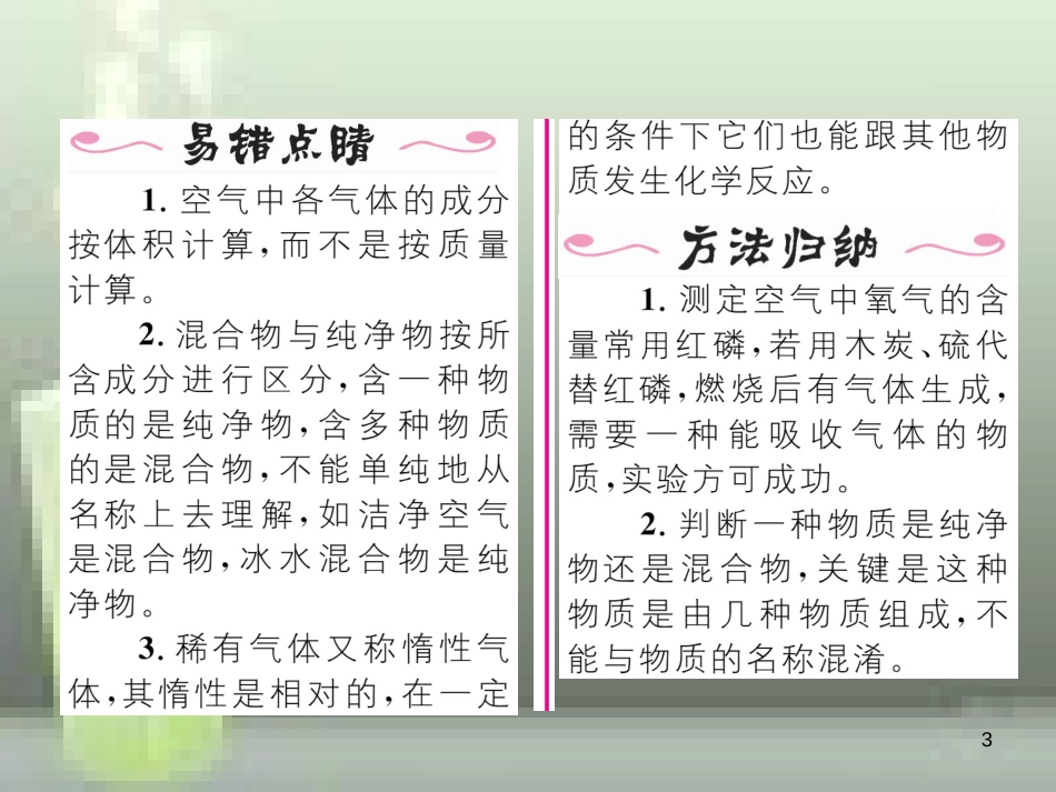 九年级化学上册 第2单元 我们周围的空气 课题1 空气 第1课时 空气是有什么组成的习题优质课件 （新版）新人教版_第3页