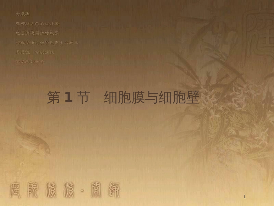 高中生物 第3章 细胞的结构 3.1 细胞膜与细胞壁优质课件 北师大版必修1_第1页