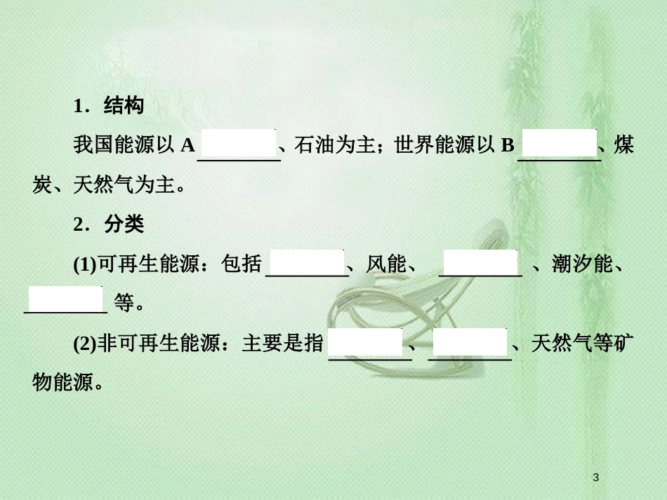 高考地理一轮复习 第三部分 区域可持续发展 第十四章 区域自然资源综合开发利用 1 能源资源的开发——以我国山西省为例优质课件 新人教版_第3页