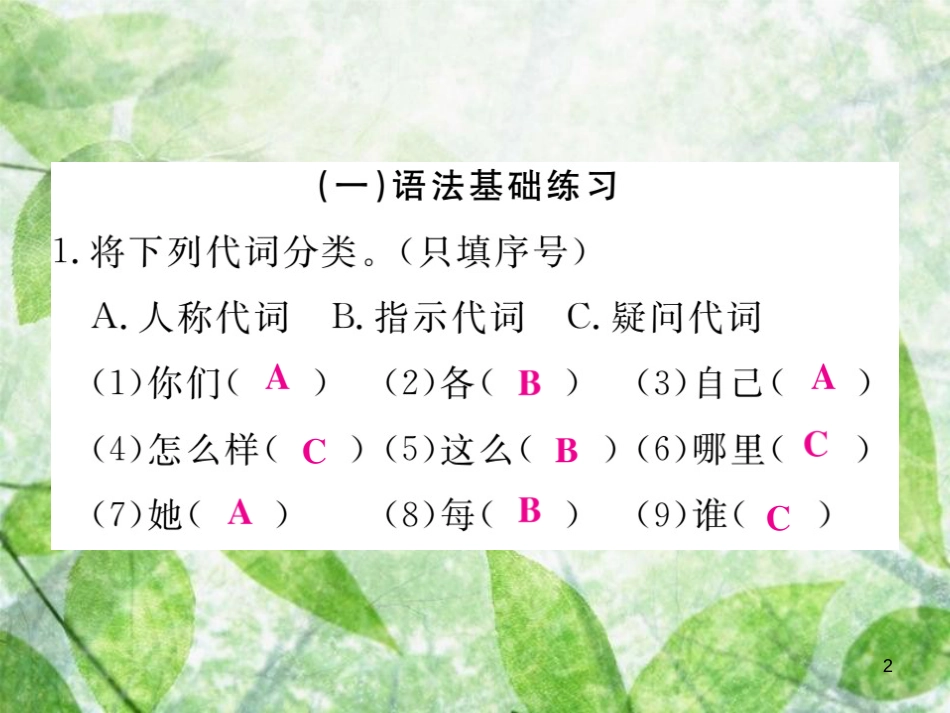七年级语文上册 第六单元 语法小专题优质课件 新人教版_第2页
