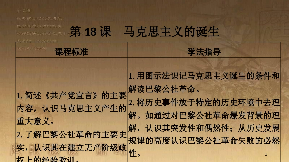 高中历史 第5单元 马克思主义产生、发展与中国的新民主主义革命 第18课 马克思主义的诞生优质课件 岳麓版必修1_第2页