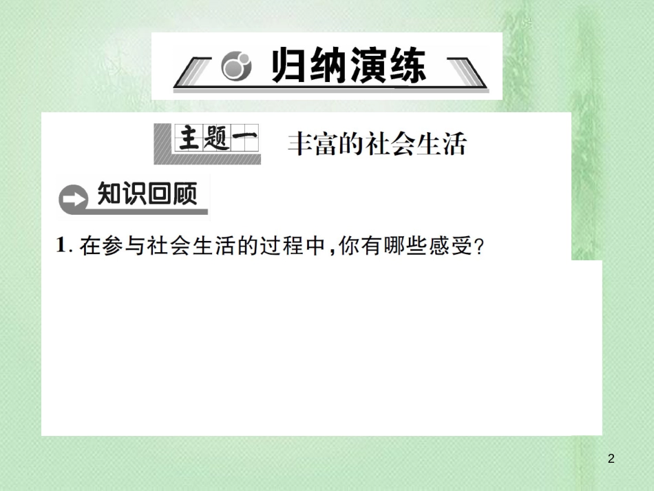 八年级道德与法治上册 第一单元 走进社会生活整合复习优质课件 新人教版_第2页