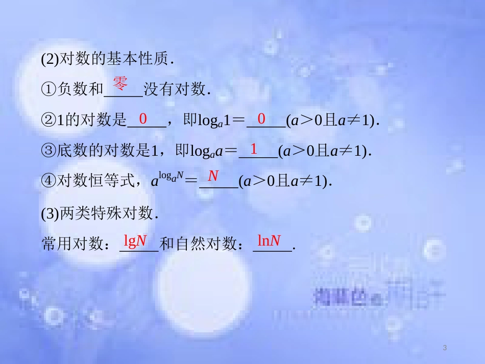 高中数学 第二章 基本初等函数（Ⅰ）2.2 对数函数 2.2.1 对数与对数运算课件4 新人教A版必修1_第3页