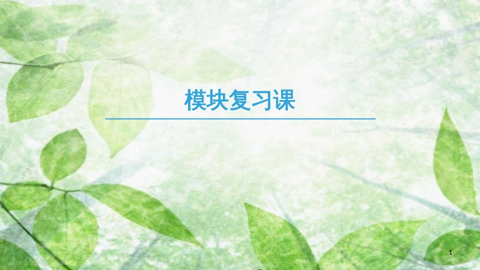 高中物理 模块复习课优质课件 教科版选修3-1_第1页