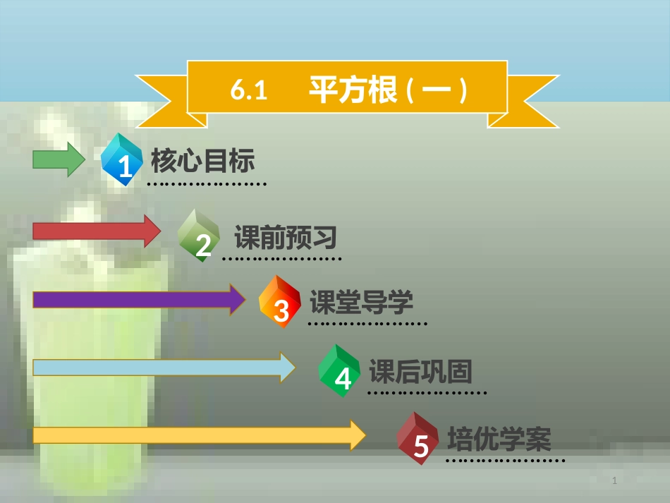 【名师导学】七年级数学下册 第六章 实数 6.1 平方根（一）优质课件 （新版）新人教版_第1页