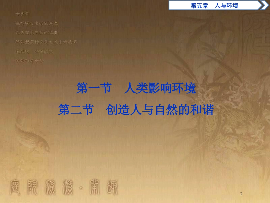 高中生物 第五章 人与环境 第一节 人类影响环境 第二节 创造人与自然的和谐优质课件 苏教版必修3_第2页