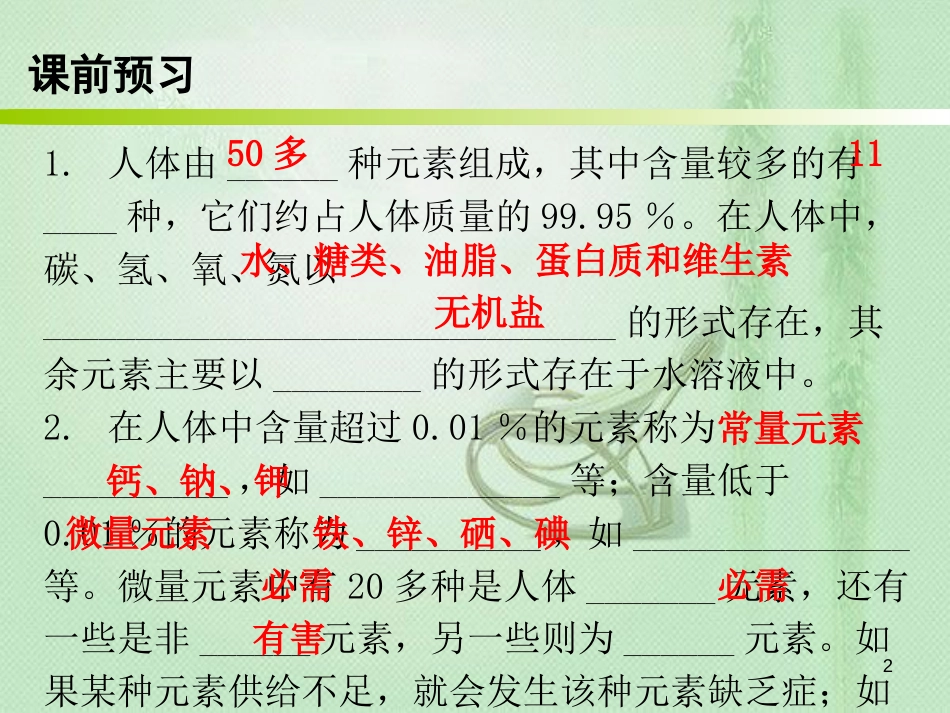 九年级化学下册 第十二单元 化学与生活 课题2 化学元素与人体健康（内文）优质课件 （新版）新人教版_第2页