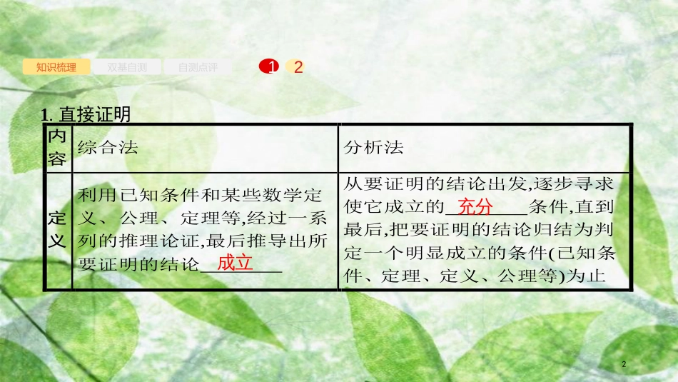 高考数学大一轮复习 第七章 不等式、推理与证明 7.4 直接证明与间接证明优质课件 文 新人教A版_第2页