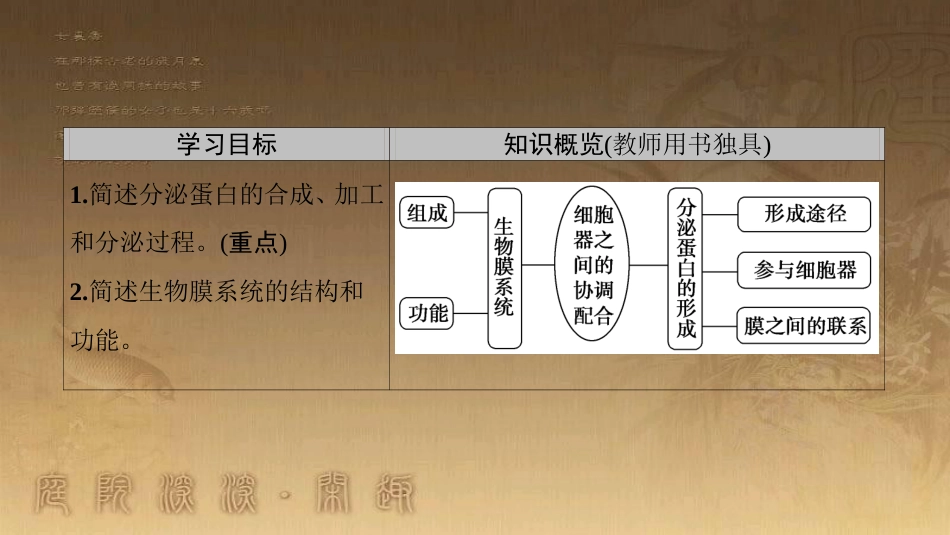 高中生物 第三章 细胞的基本结构 第2节 第2课时 细胞器之间的协调配合和生物膜系统优质课件 新人教版必修1_第2页