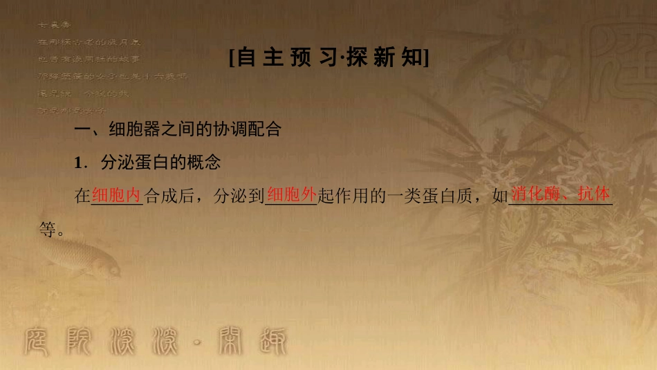 高中生物 第三章 细胞的基本结构 第2节 第2课时 细胞器之间的协调配合和生物膜系统优质课件 新人教版必修1_第3页